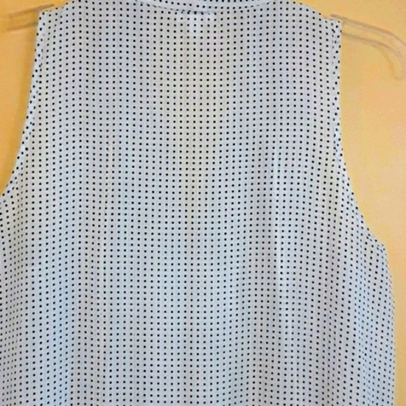 Black White Dot Top Racer Cut by SPEASE Size Large - Picture 3 of 5